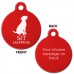 Sit Happens Engraved Aluminium 31mm Large Round Pet Dog ID Tag